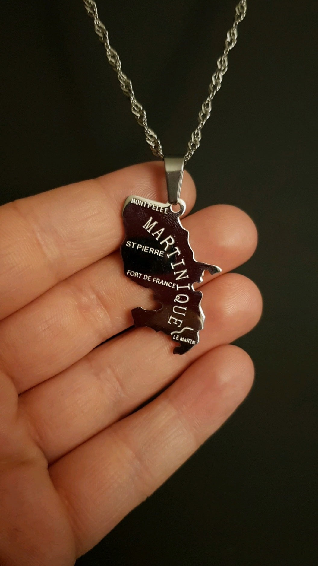 Pendentif Martinique acier inoxydable