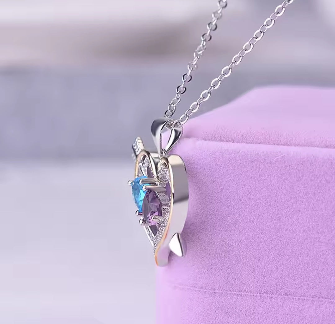 Collier Aria flèche coeur à cœur