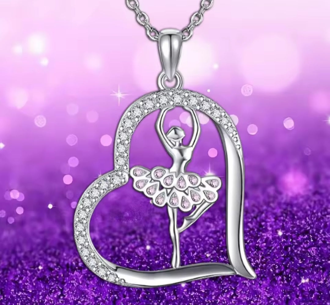 Collier Elisa coeur ballerine