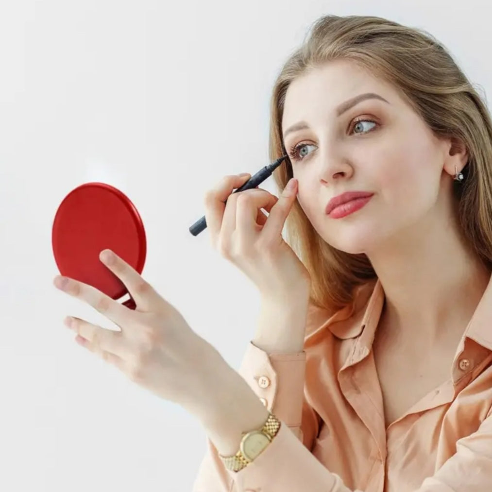 miroirs de poche pliable rouge