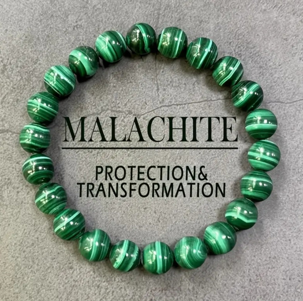 bracelet pierre Malachite vert