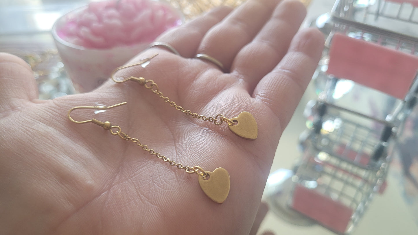 boucles pendante doré coeur