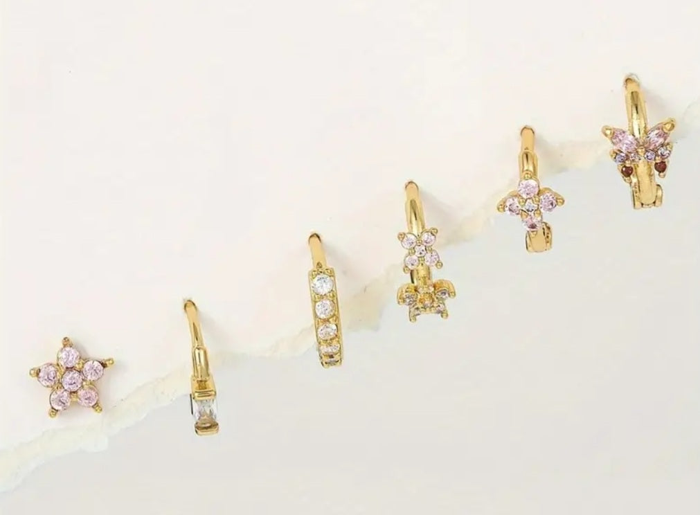 Ensemble Elina 6 boucles doré