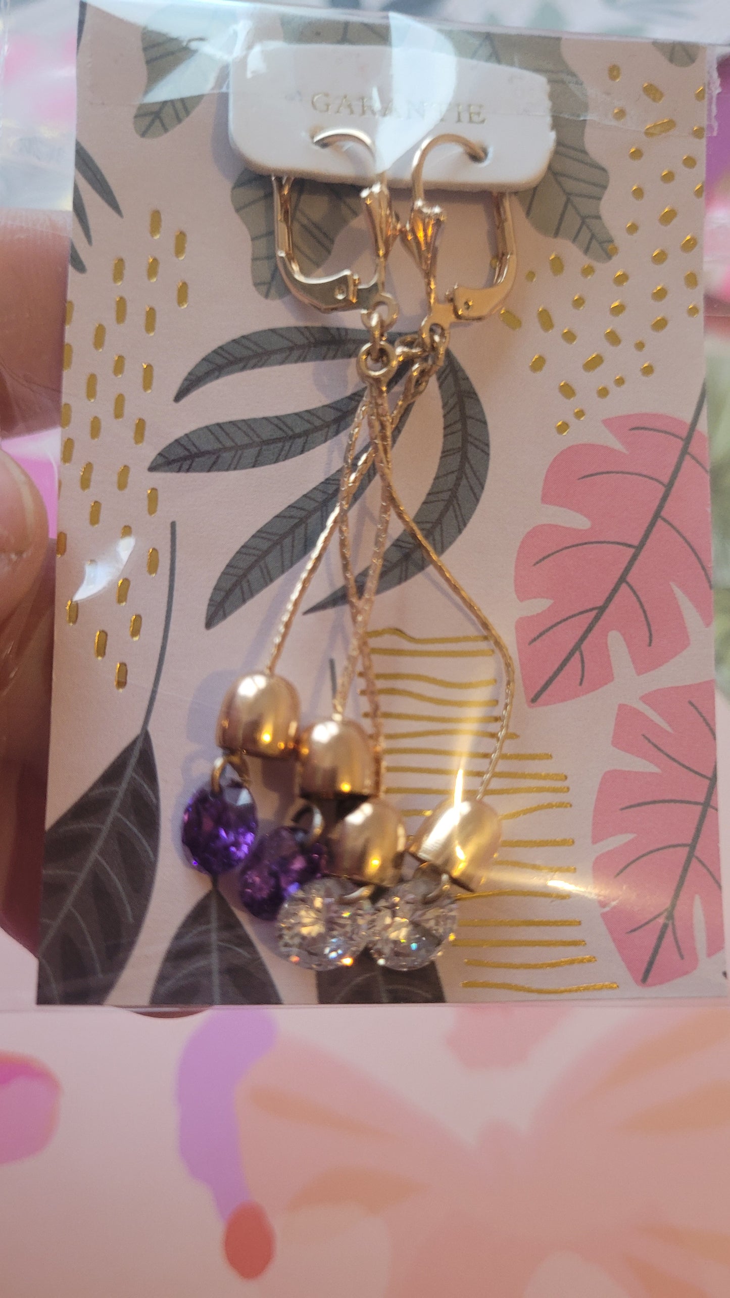 boucles pendante doré