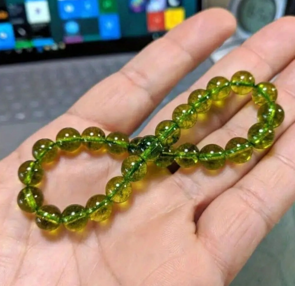 bracelet pierre de péridot vert