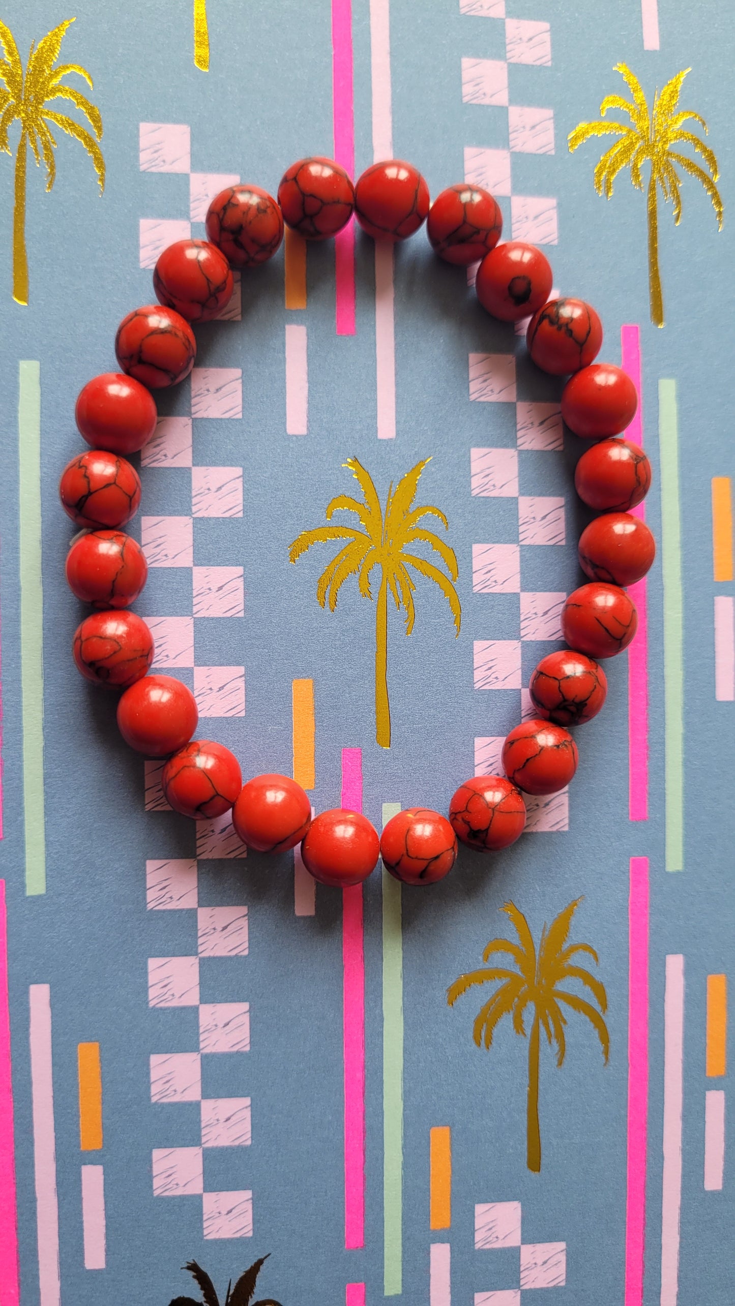 bracelet en jasper rouge naturel