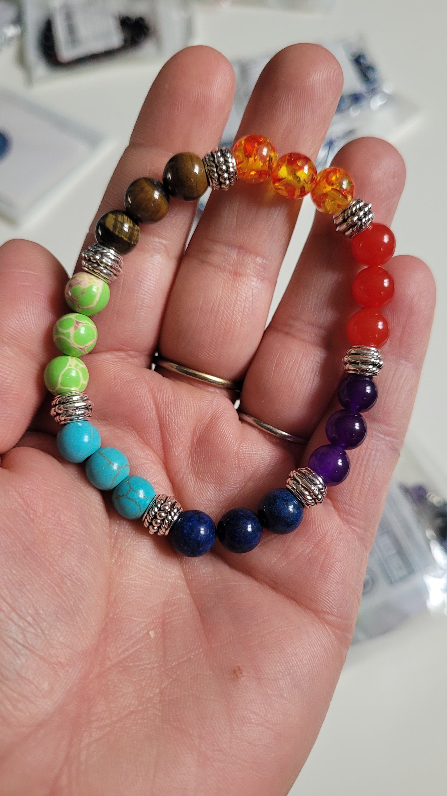 bracelet chakras pierre montagne noire