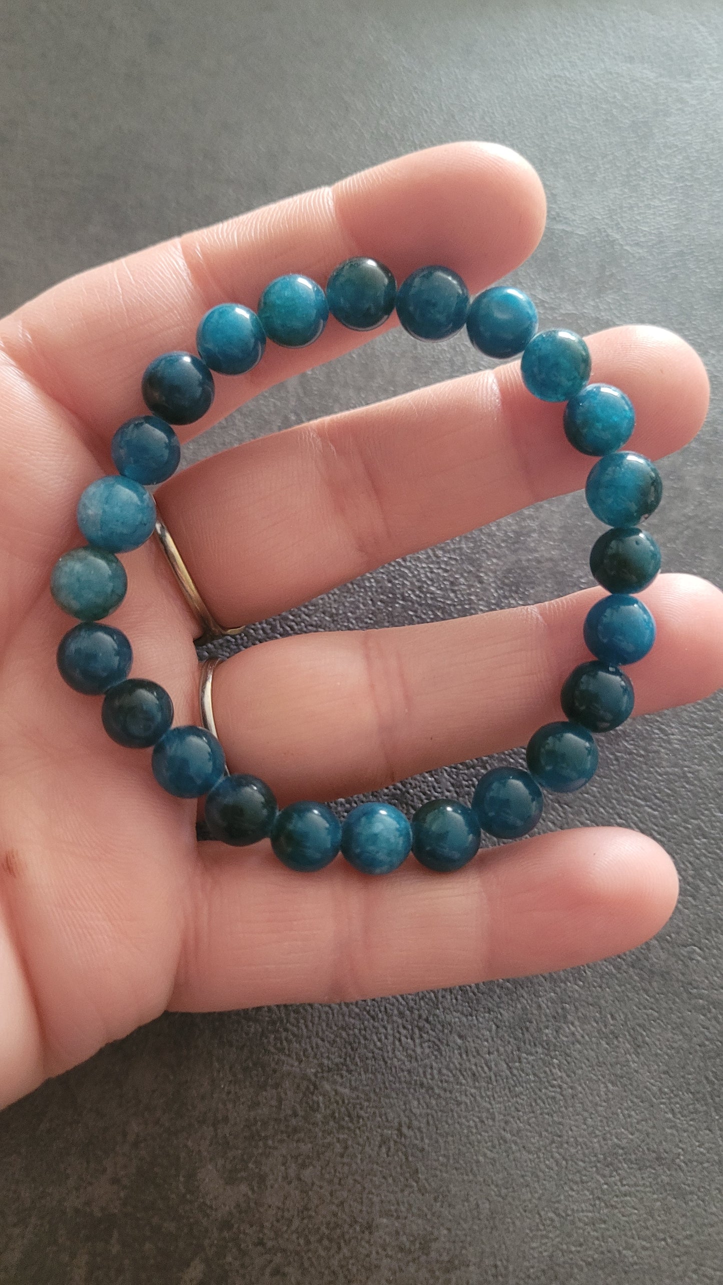 bracelet d'Apatite bleu naturelle