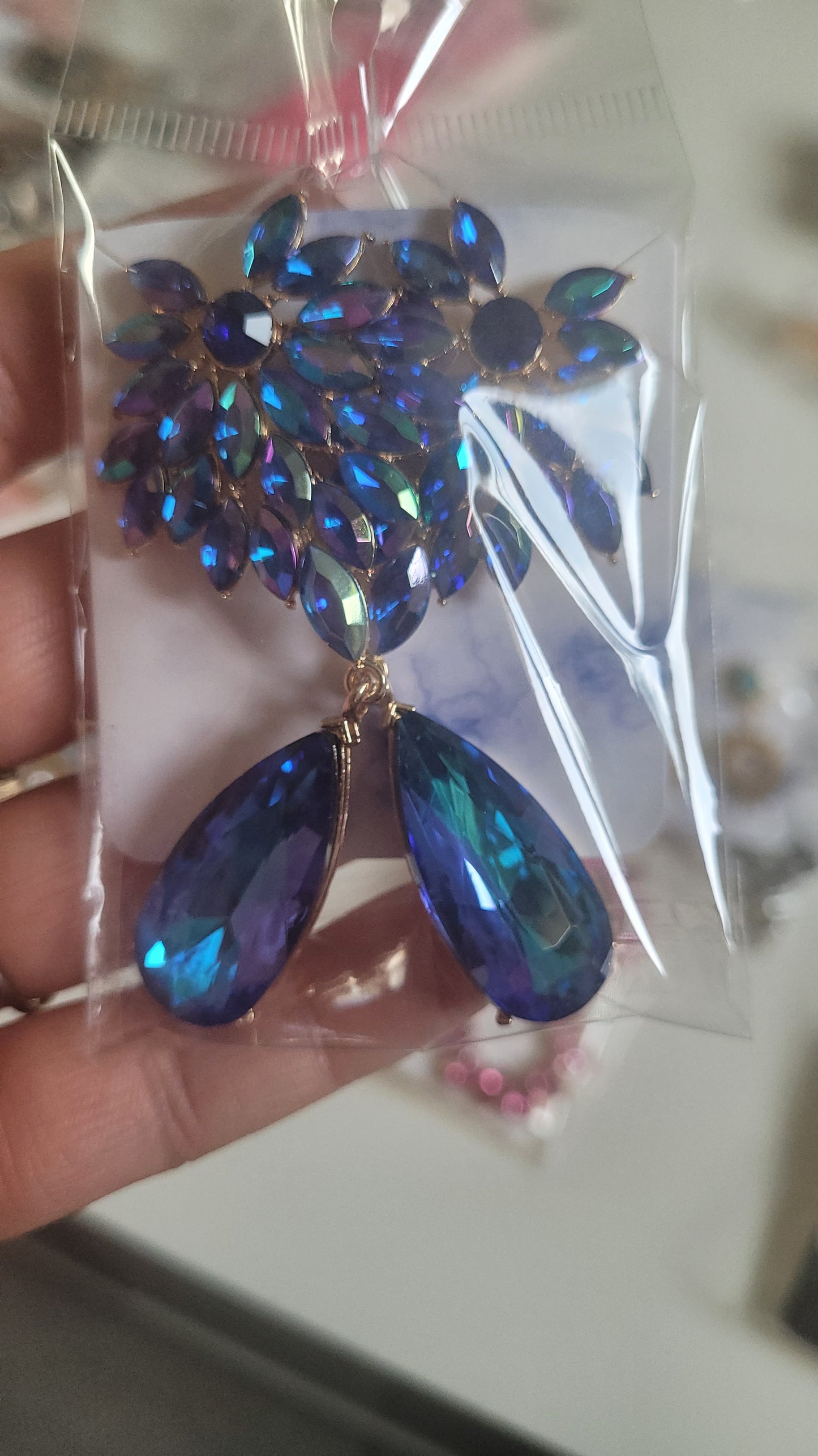 boucles élégante bleu