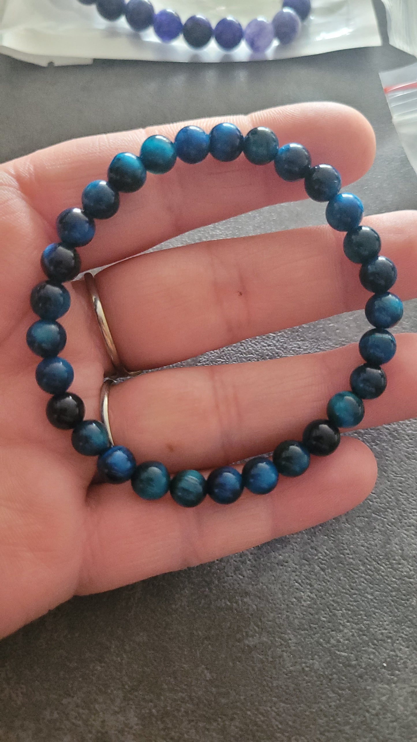 bracelet œil du tigre 🐅bleu