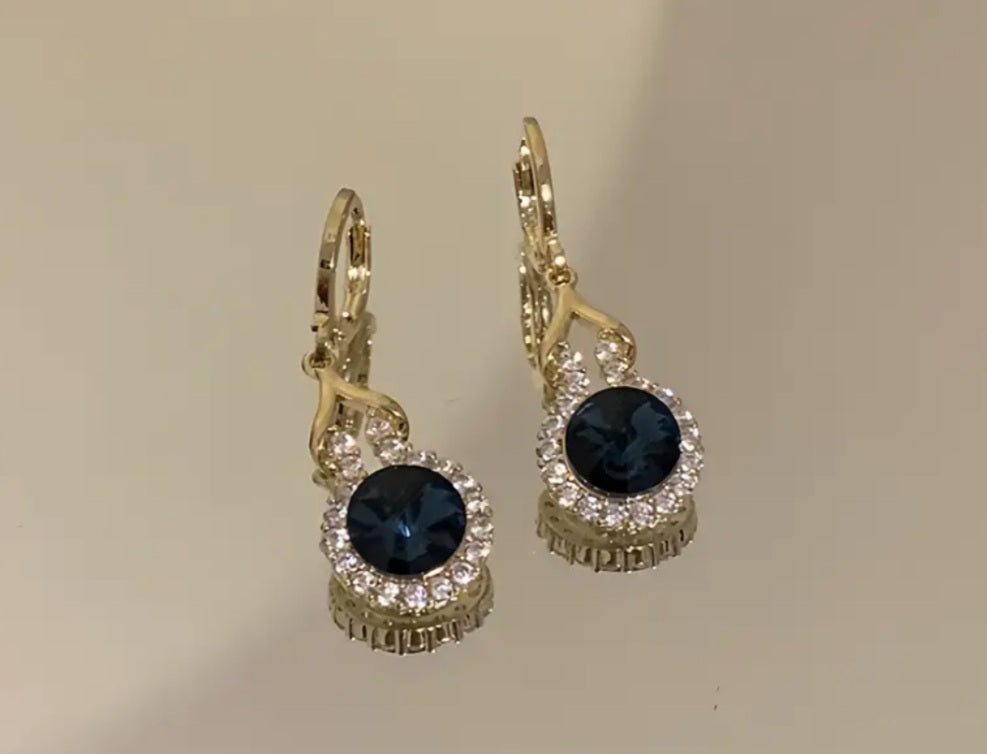 boucles Yasmina doré/bleu