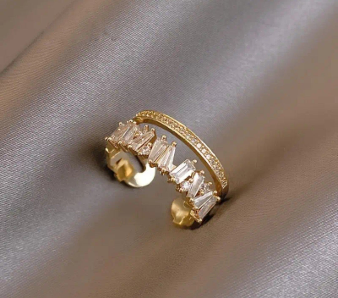 Bague Ophélie élégante double couche