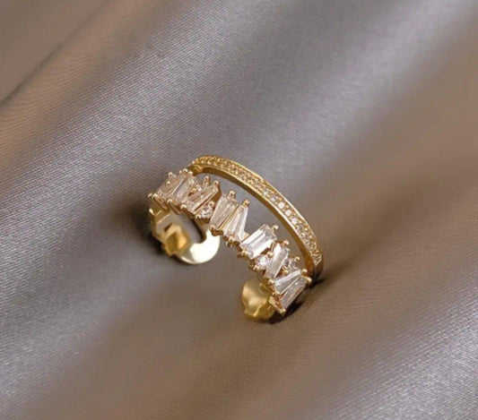 Bague Ophélie élégante double couche