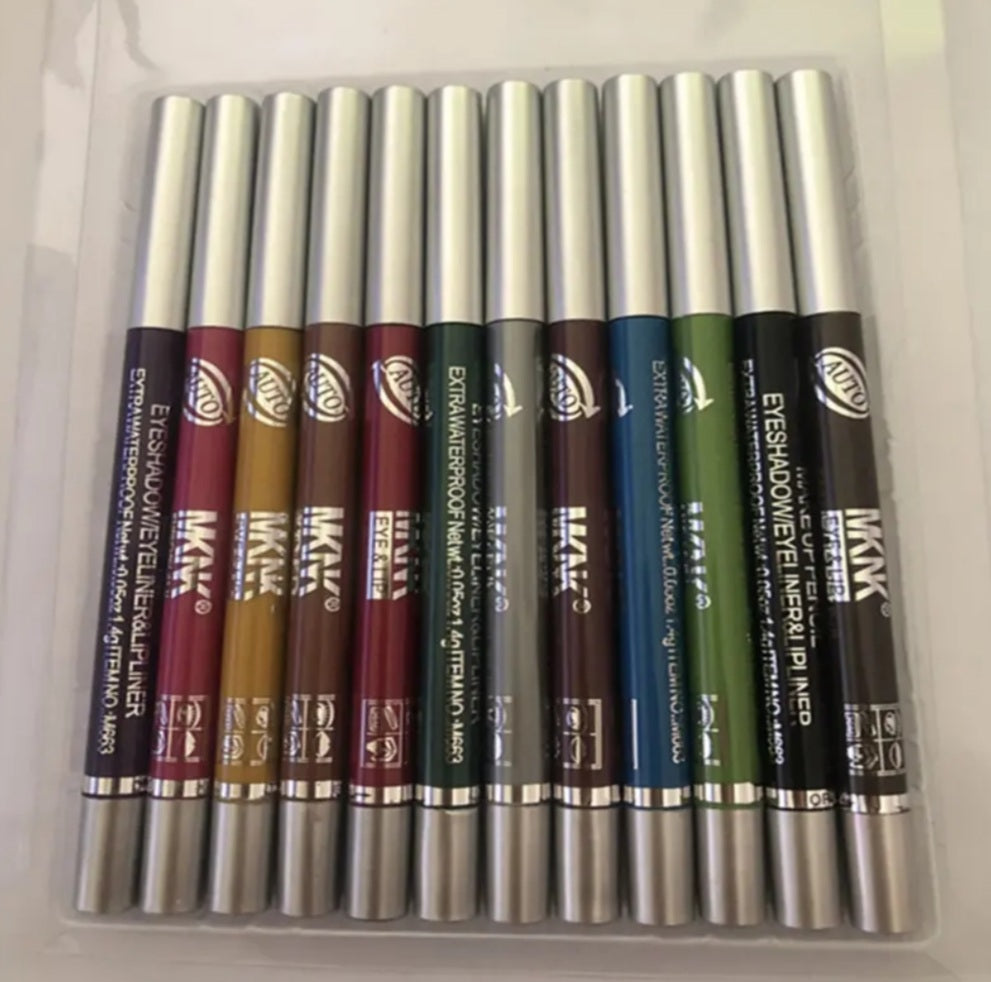 12 crayons eyeliners