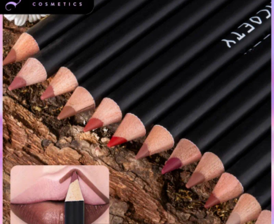 12 crayons à lèvres