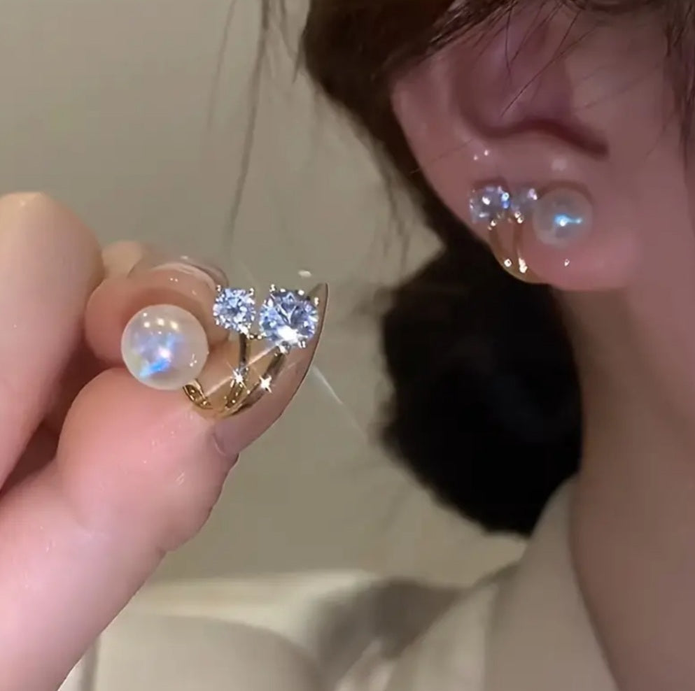 Boucle Elena 3perles clous