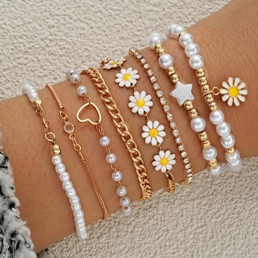 Ensemble Emma 8 bracelets chic