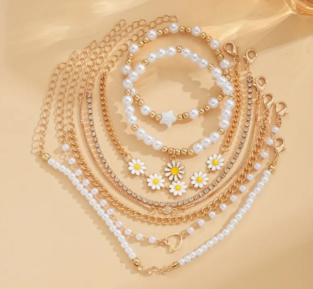 Ensemble Emma 8 bracelets chic