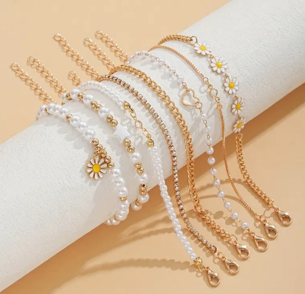 Ensemble Emma 8 bracelets chic
