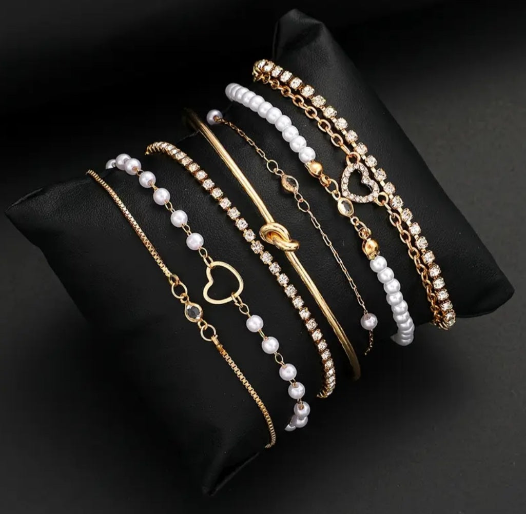 Ensemble Bella 8 bracelets chic