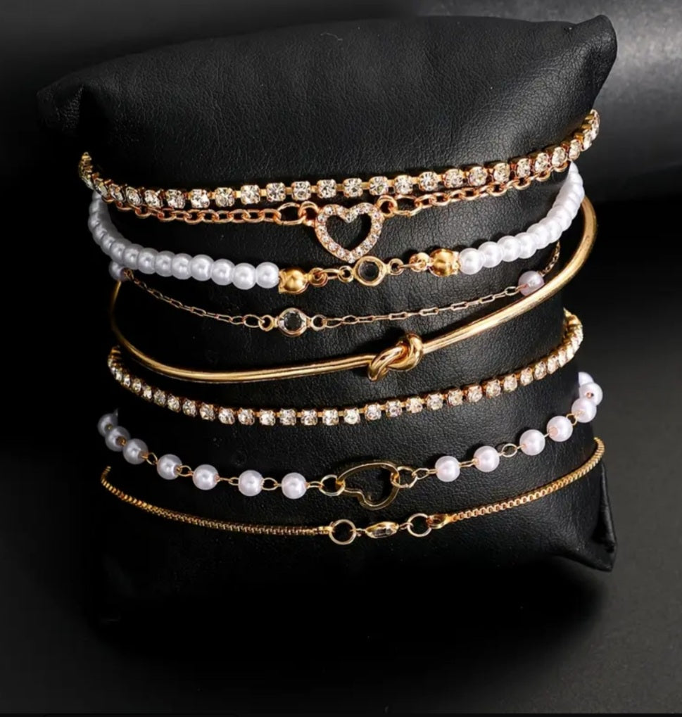 Ensemble Bella 8 bracelets chic