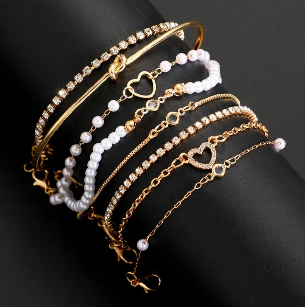 Ensemble Bella 8 bracelets chic