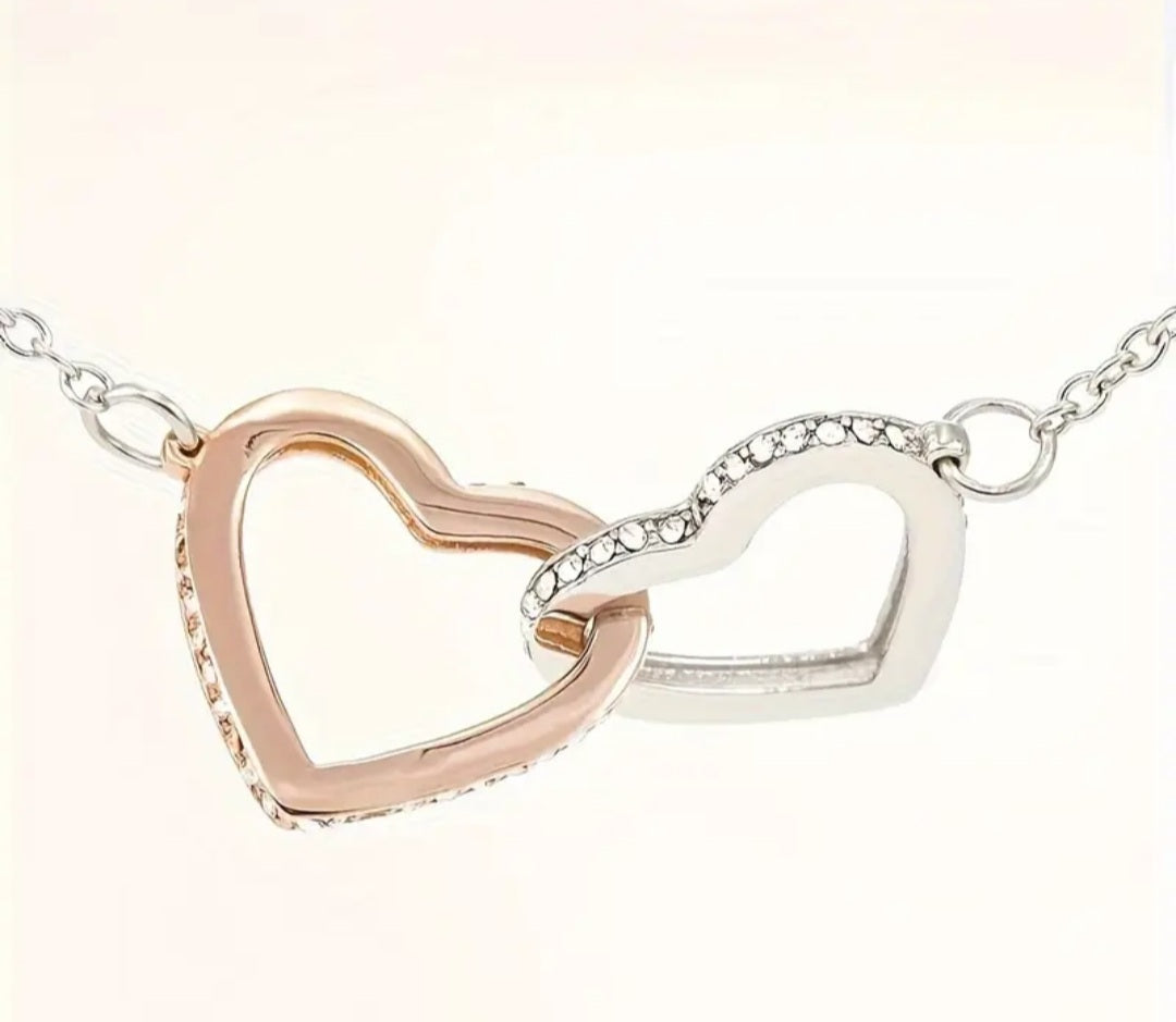 Collier Victoria double coeur strass