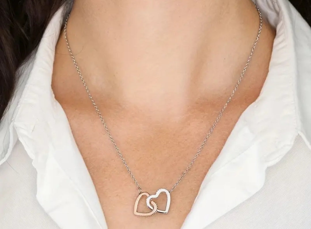 Collier Victoria double coeur strass