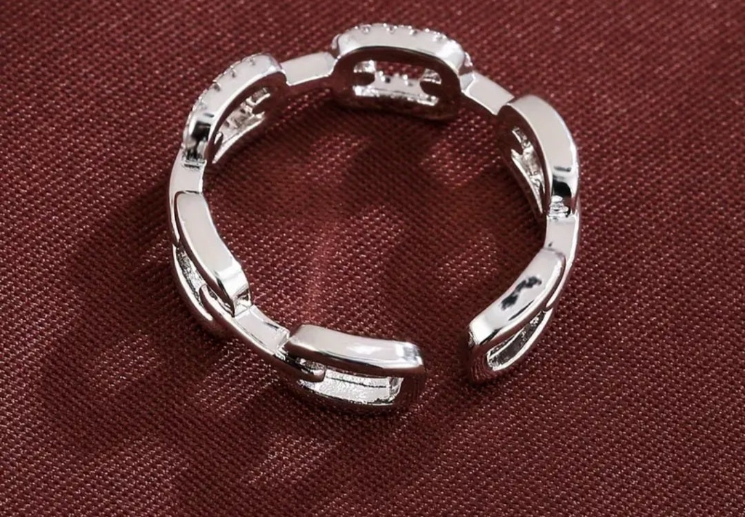 bague Amélia argenté strass