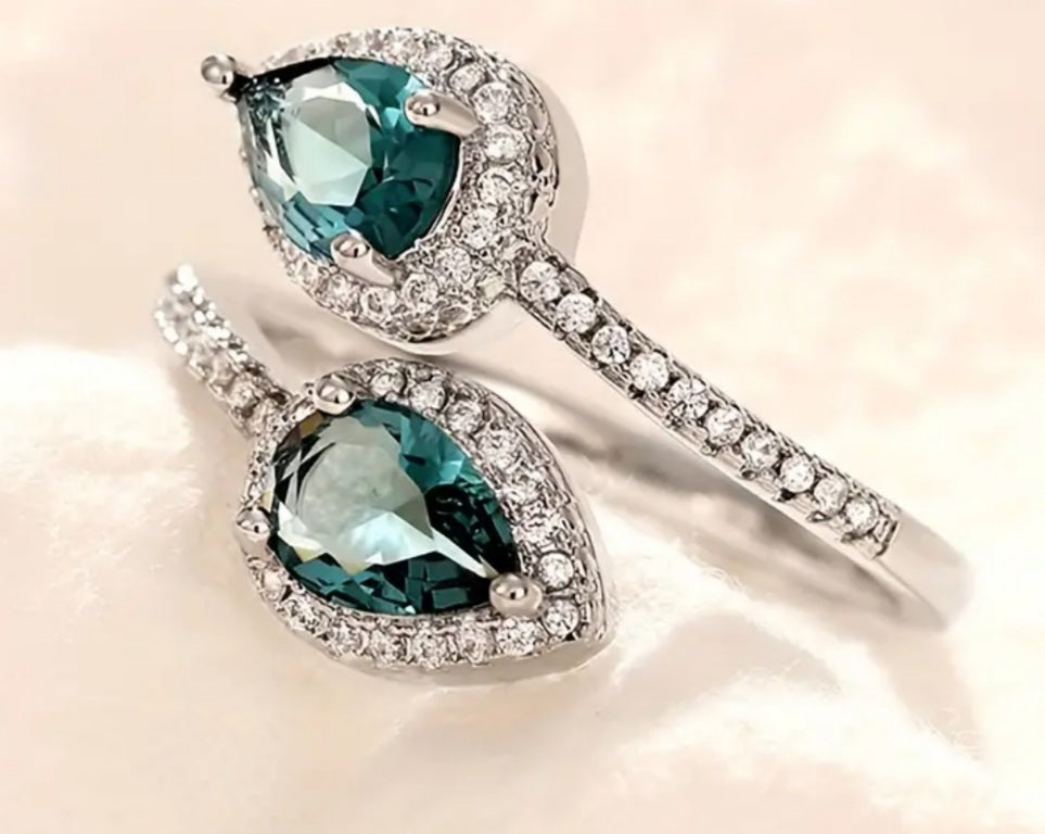 bague Anastasia ajustable argenté