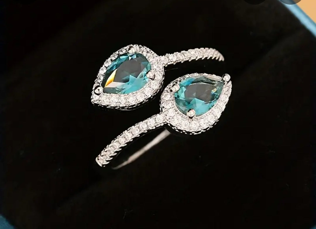 bague Anastasia ajustable argenté