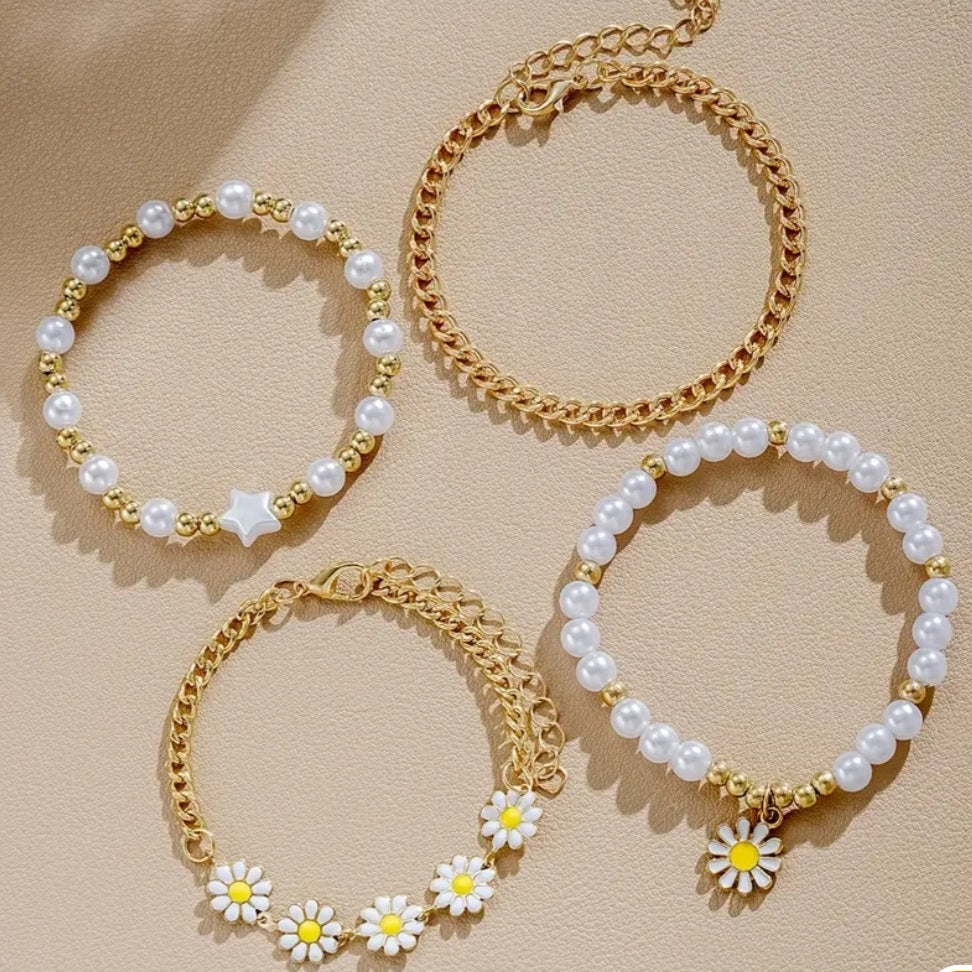 Ensemble Marguerite 4 bracelets