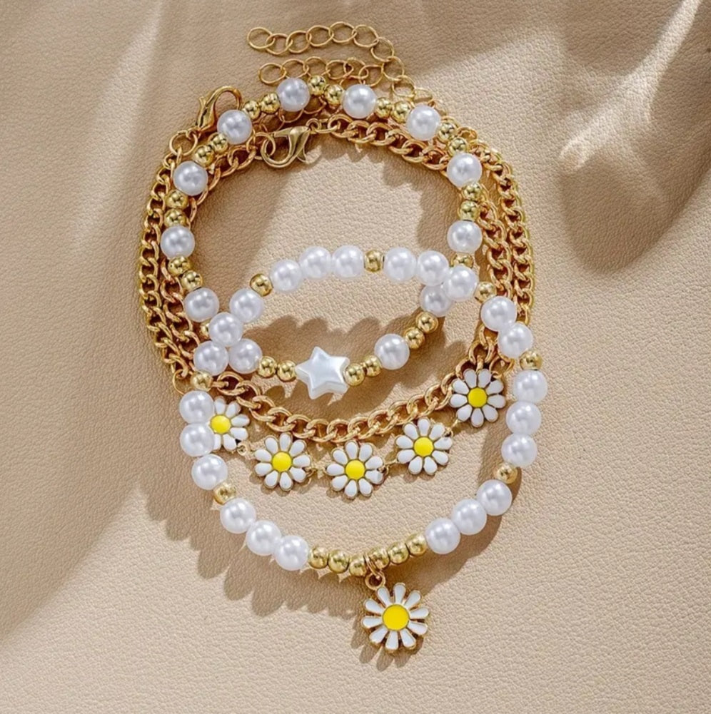 Ensemble Marguerite 4 bracelets
