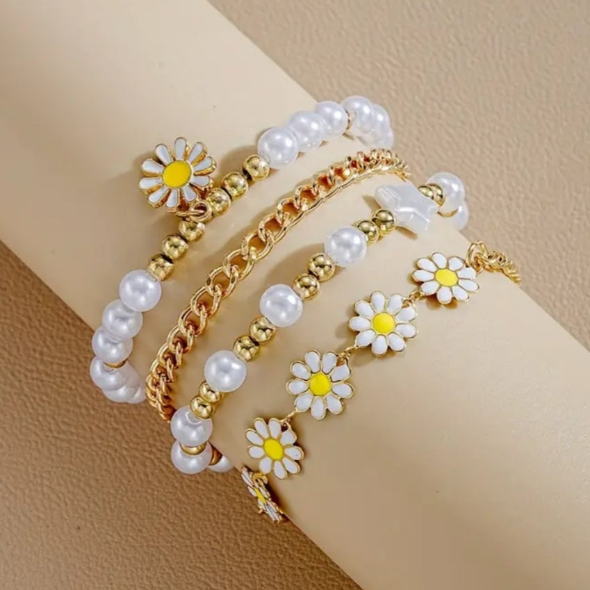 Ensemble Marguerite 4 bracelets