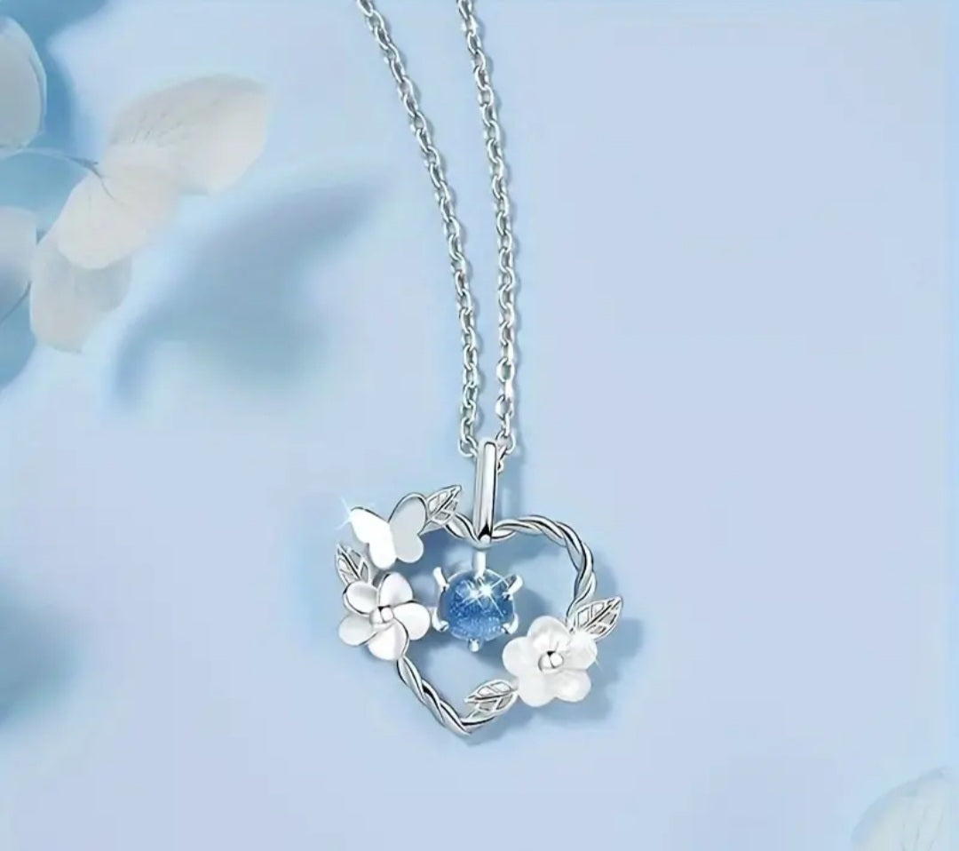 Collier Romane argenté foral