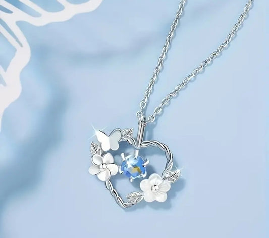 Collier Romane argenté foral