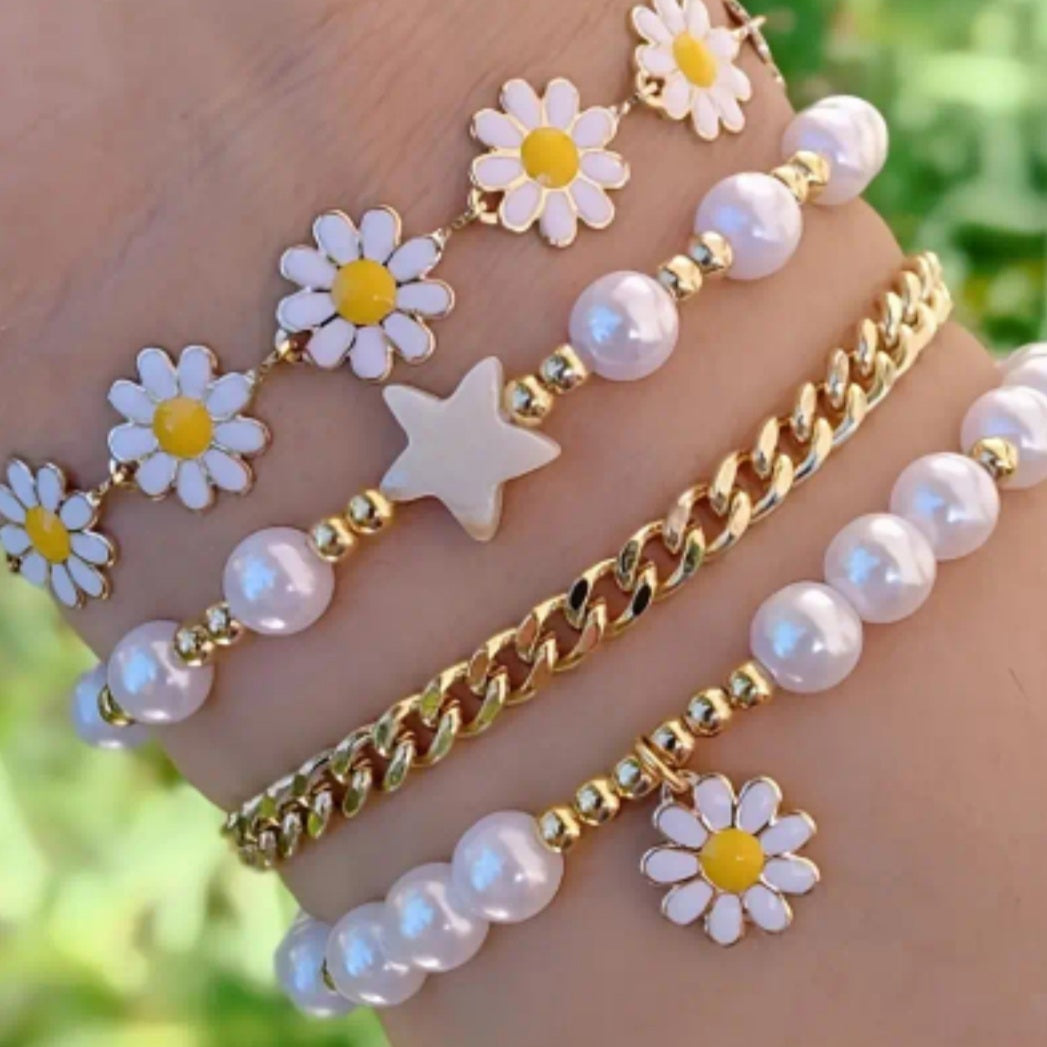 Ensemble Marguerite 4 bracelets