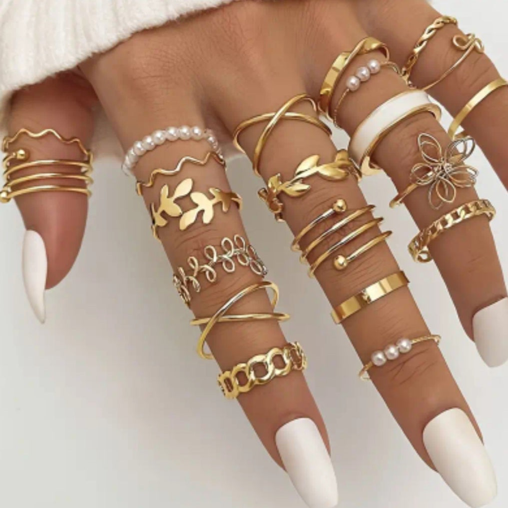 Ensemble Joy 21bagues élégantes