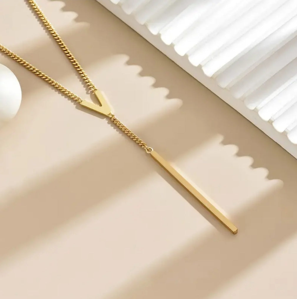 Collier Charlotte V doré