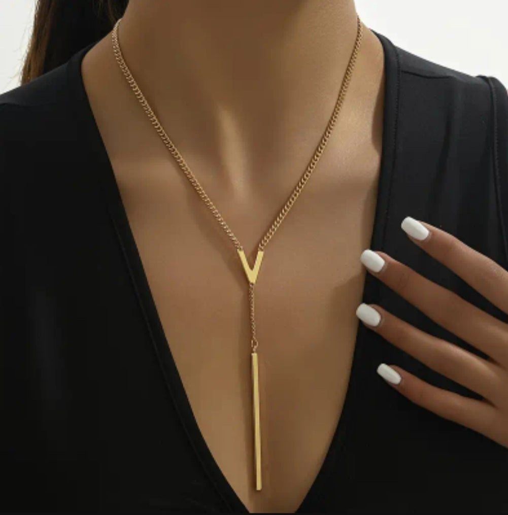 Collier Charlotte V doré