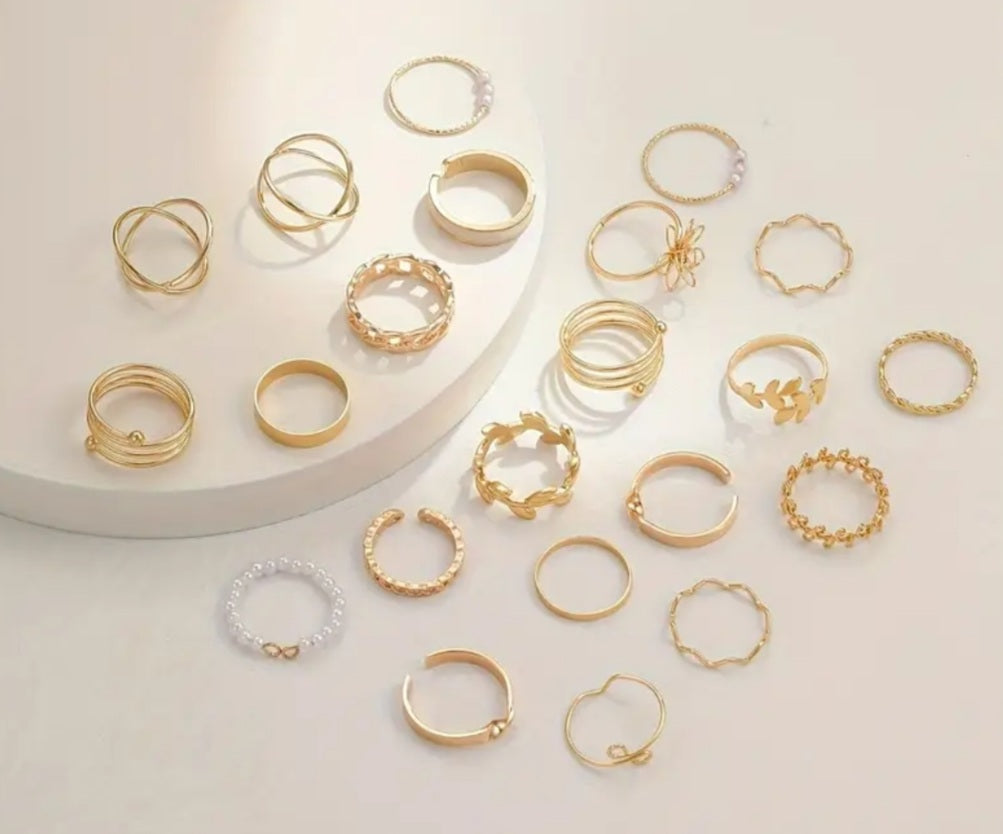 Ensemble Joy 21bagues élégantes