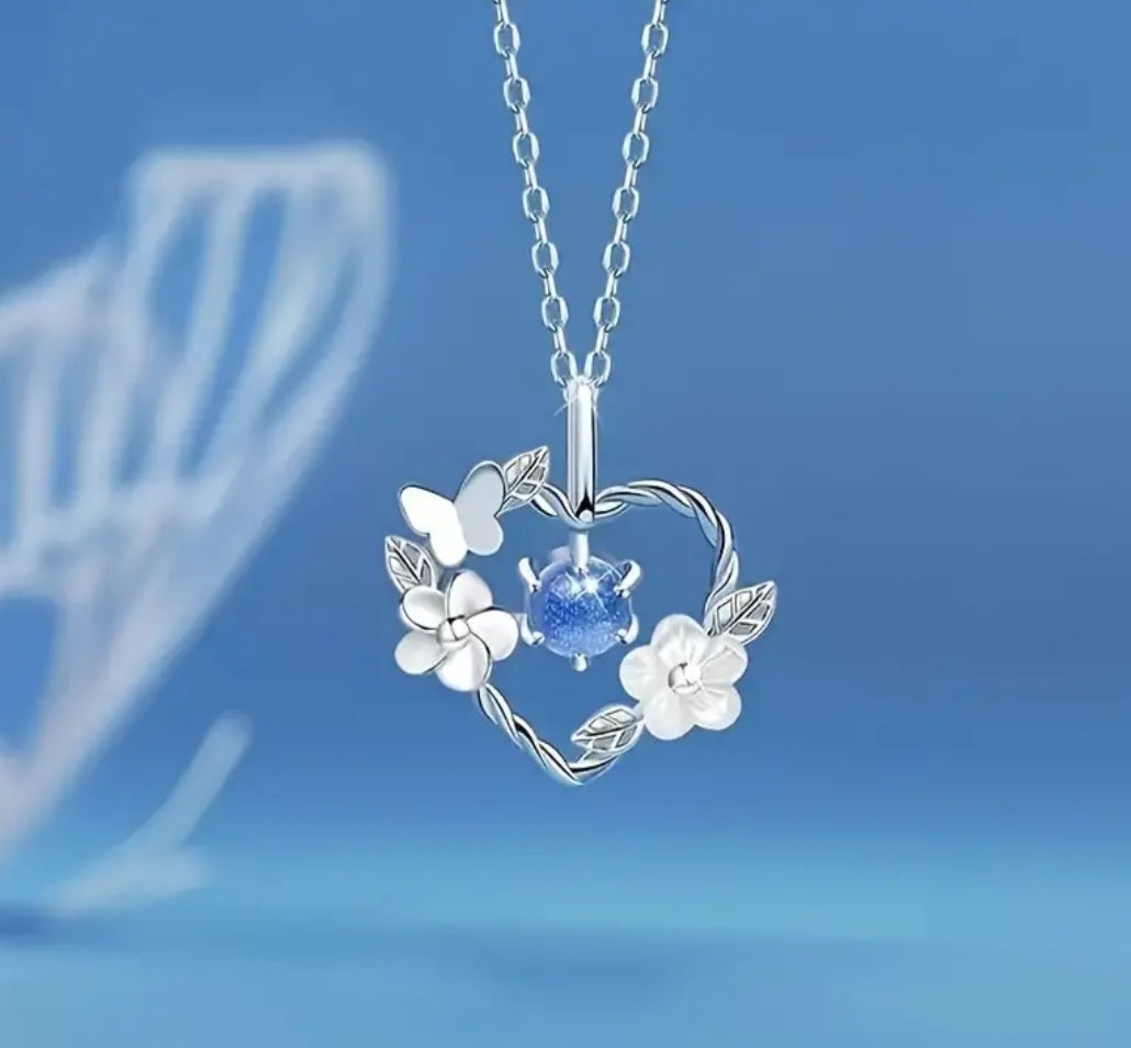 Collier Romane argenté foral