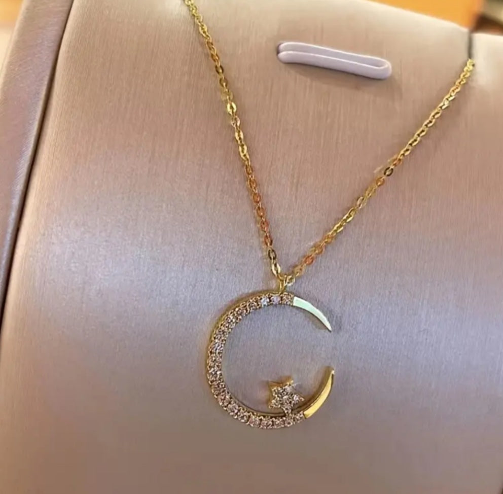 Collier Ramadan doré strass