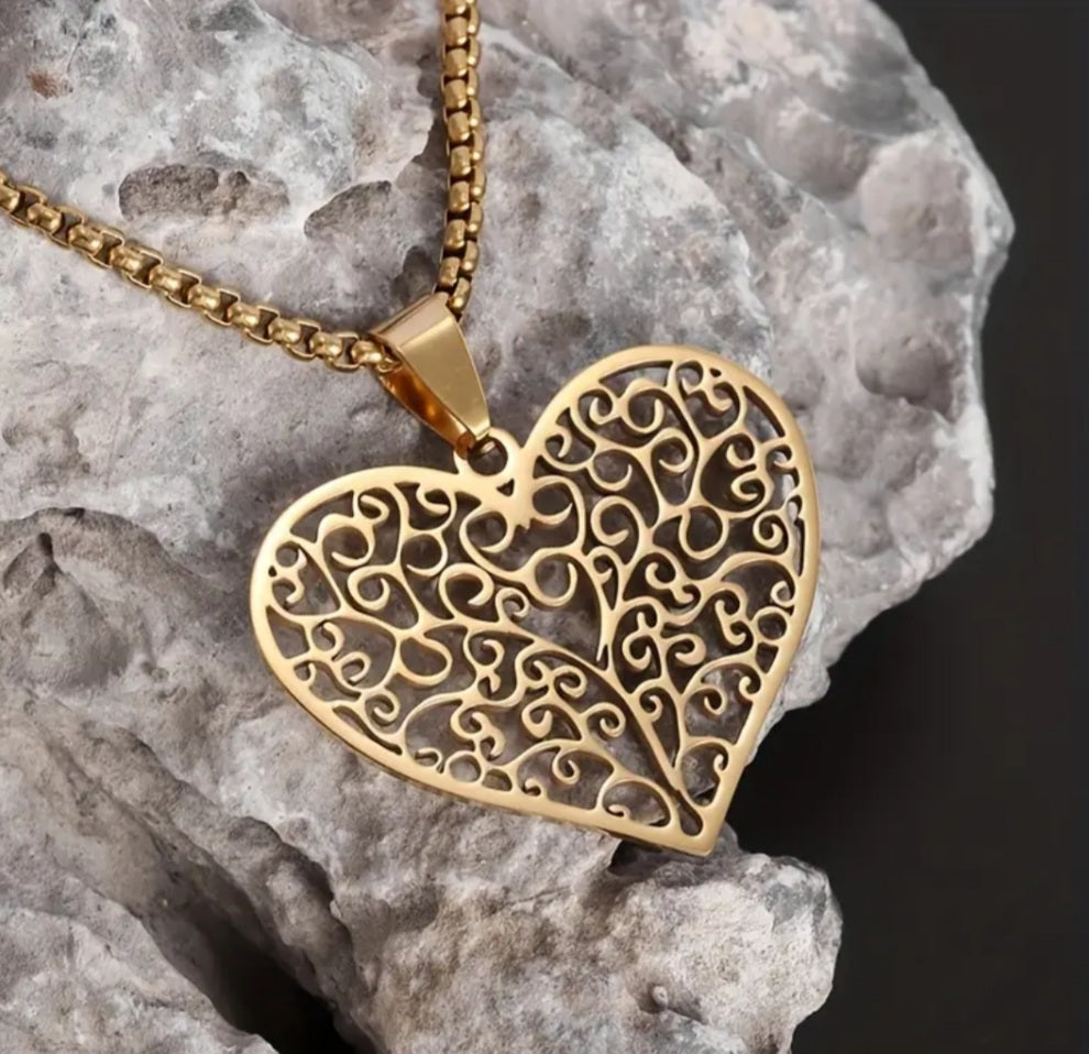 Collier Auriane coeur doré