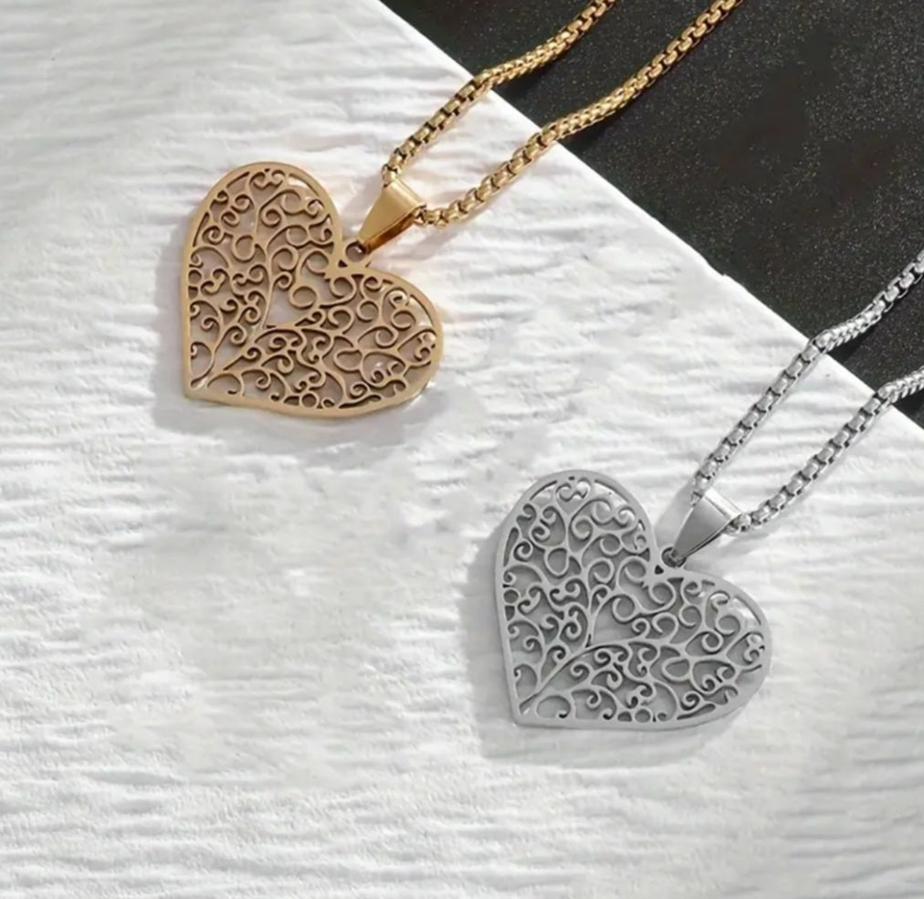 Collier Auriane coeur doré