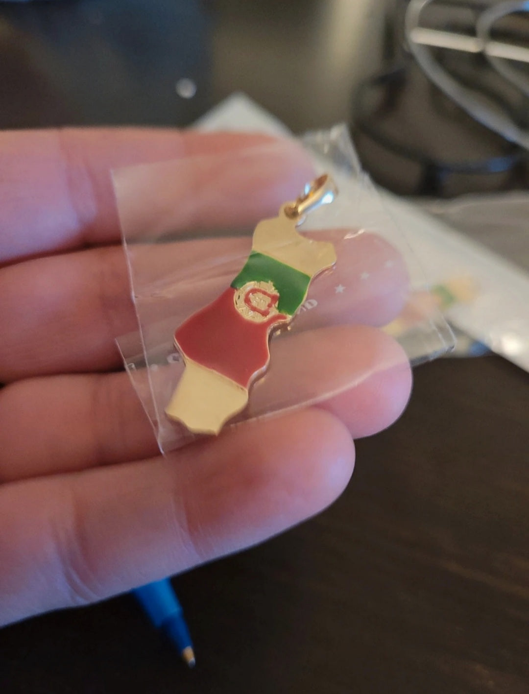 Pendentif Portugal doré