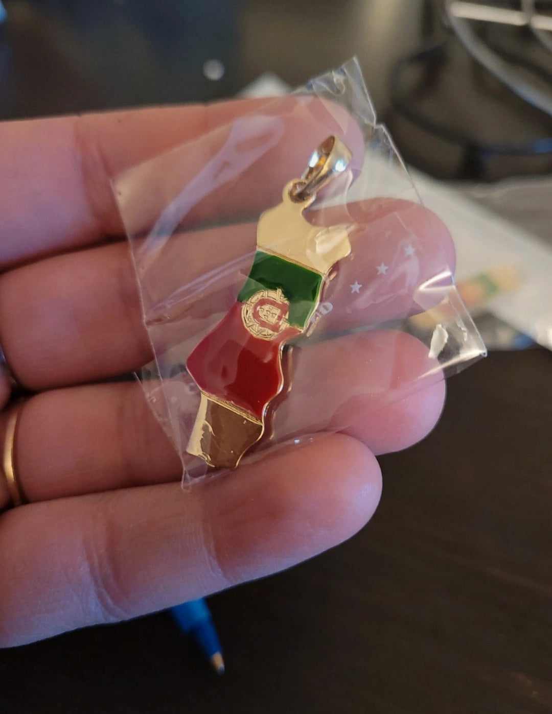 Pendentif Portugal doré