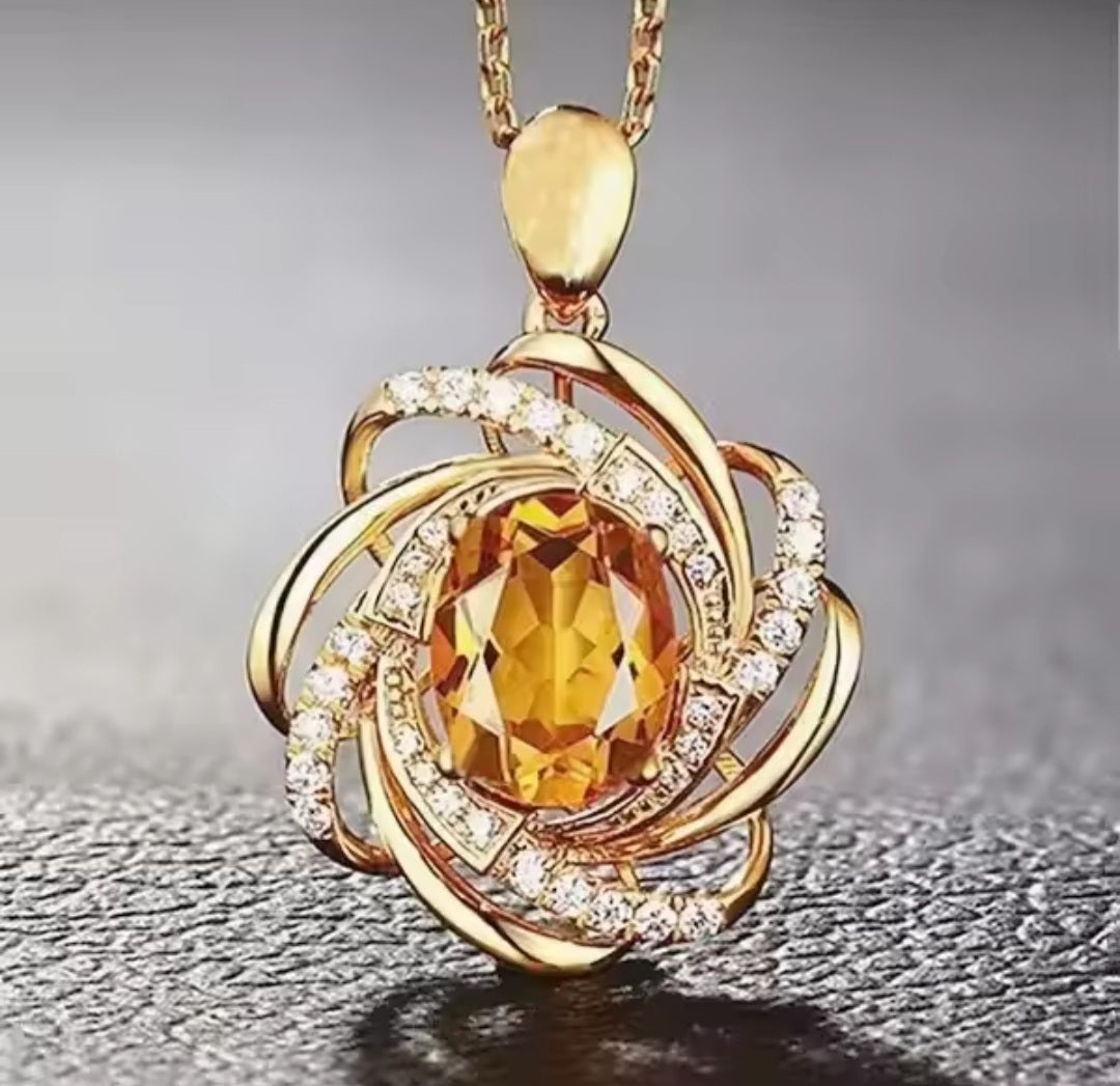 Collier Lucie gold strass