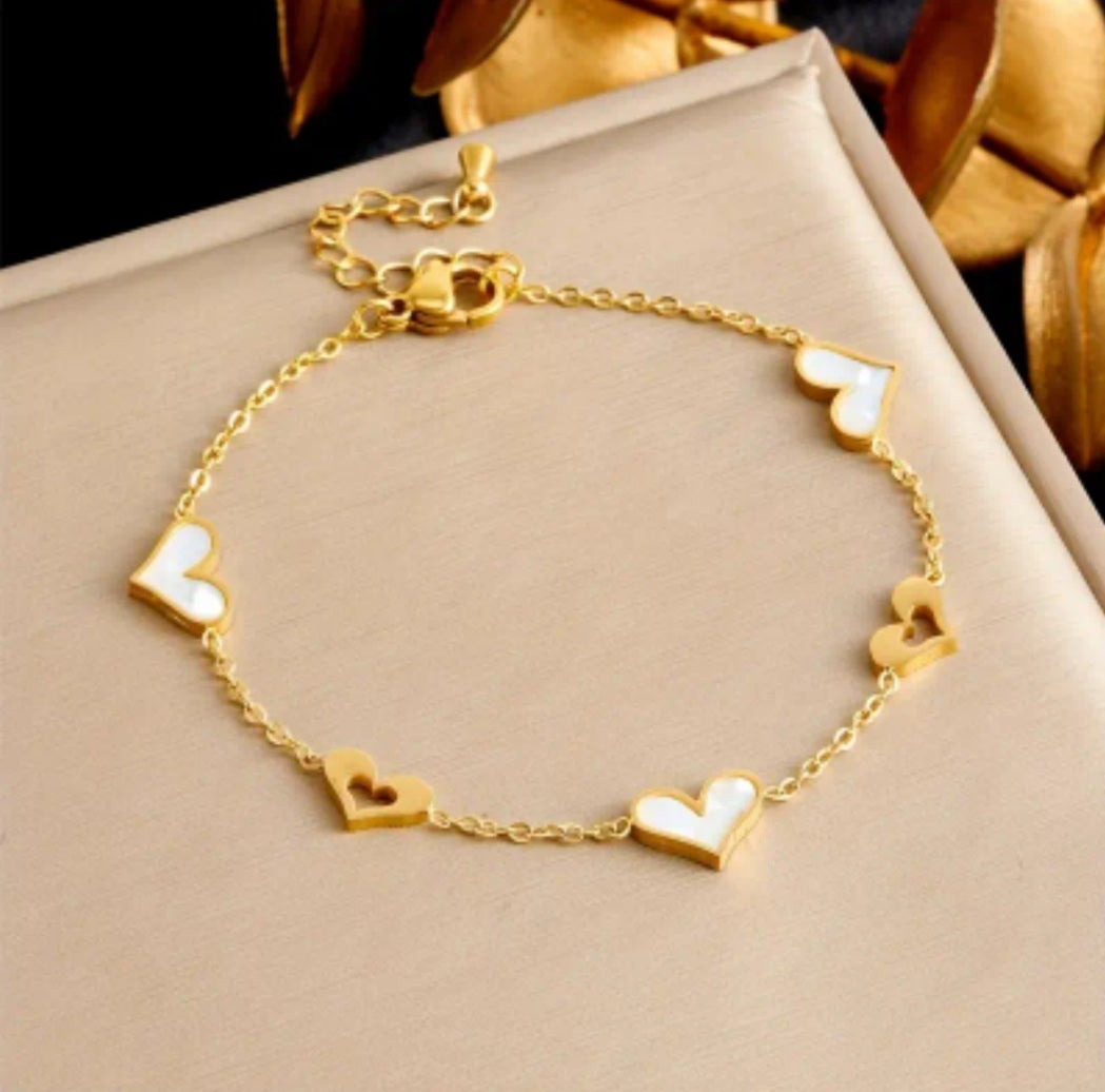 bracelet Mélina coeur doré