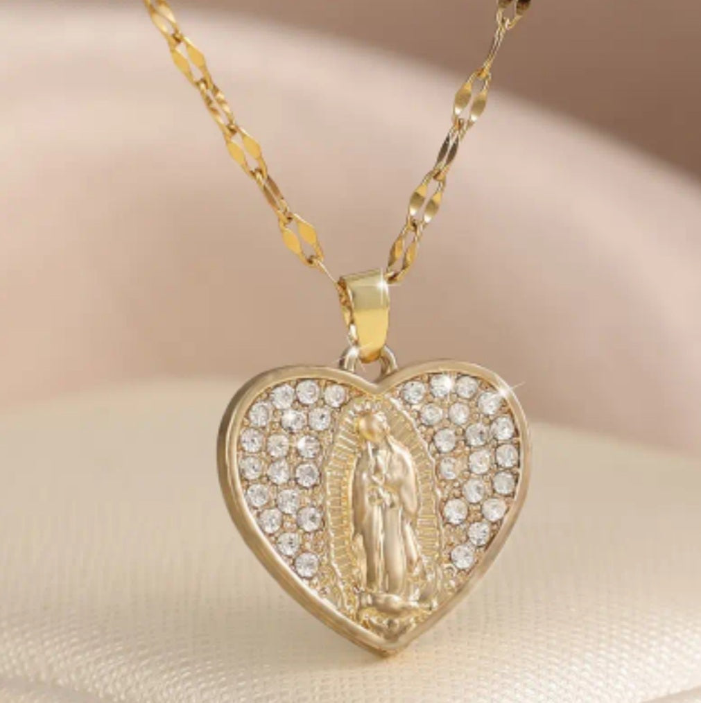 Collier coeur de la Vierge Marie